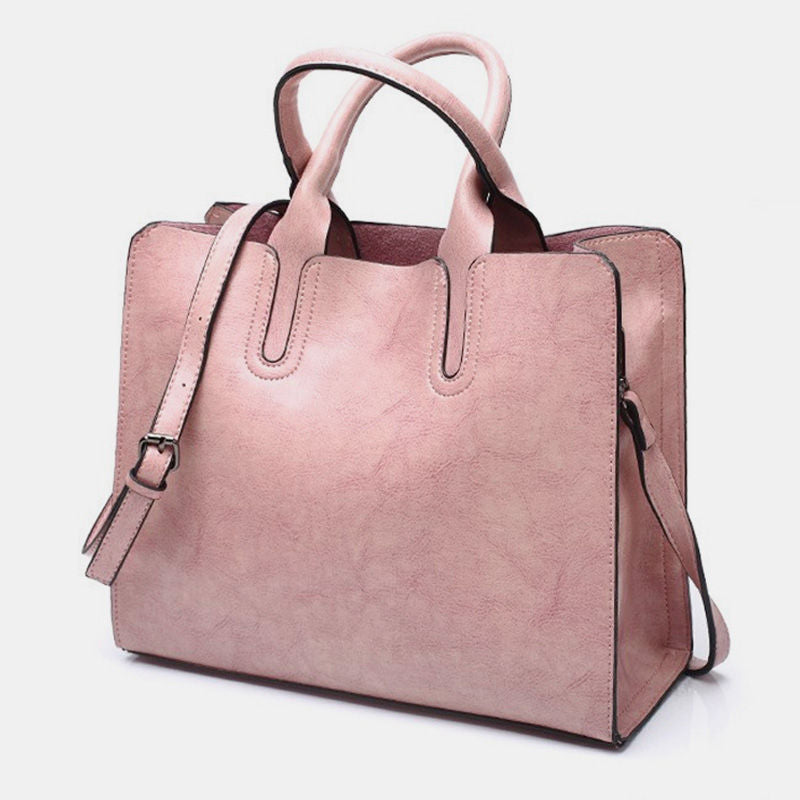 Large Capacity Retro Solid Color Tote Bag