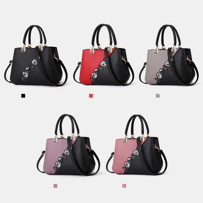 Leather Tote Handbags for Women Zipper Shoulder Purse with Crossbody Strap