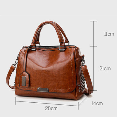 Multifunctional LargeCapacity Vintage Rivet Tote Bag