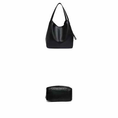 Triple Compartment Hobo Bag for Women PU Leather Tote Shoulder Purses