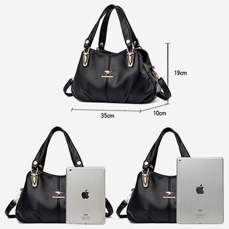 Women's Leather Handbag Multi-Compartment Tote Crossbody Shoulder Bag Hobo Bag