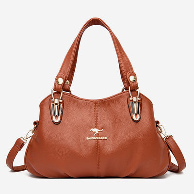 Women's Leather Handbag Multi-Compartment Tote Crossbody Shoulder Bag Hobo Bag