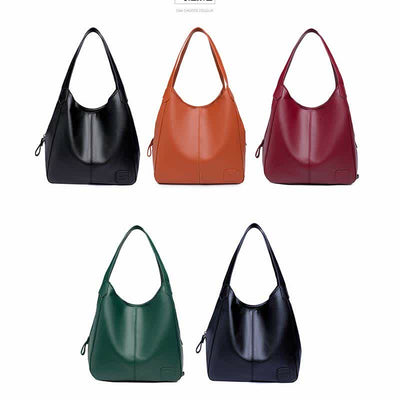 Triple Compartment Hobo Bag for Women PU Leather Tote Shoulder Purses